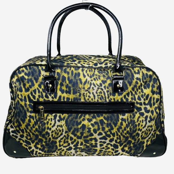 Bebe Leopard Giselle Rolling Duffel Travel Bag, 22"  ✈️🛳️🚢🏝️🥥🦩🌺🌴🚢🛳️✈️ - Picture 1 of 12